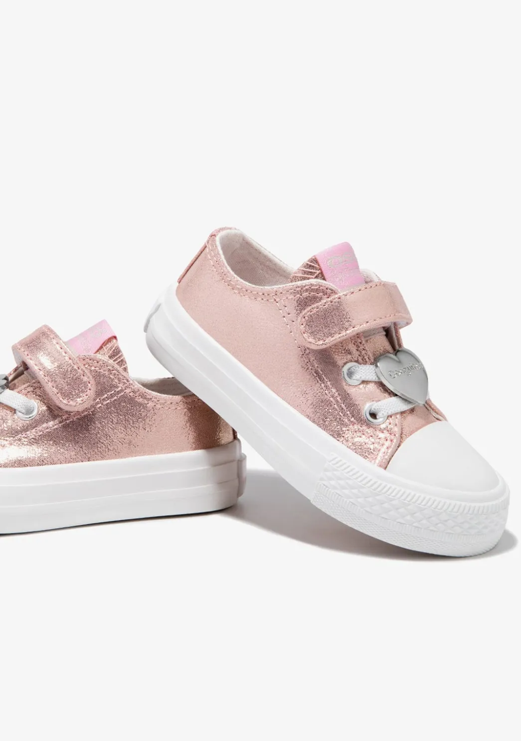 Sale Zapatillas De Bebé Lona Rosa Metalizado Zapatillas|Zapatillas