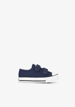 New Zapatillas De Bebé Tiras Adherentes Lona Marino Zapatillas|Zapatillas