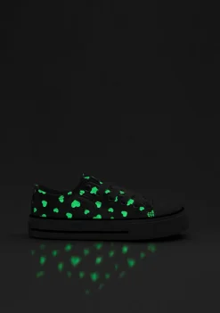 Store Zapatillas De Niña Brillo En La Oscuridad Plata Zapatillas