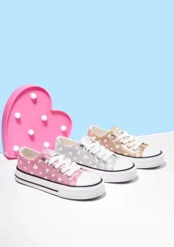 Store Zapatillas De Niña Brillo En La Oscuridad Plata Zapatillas