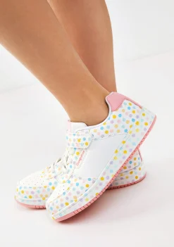 Cheap Zapatillas Elástico Puntos Blanco Zapatillas|Zapatillas