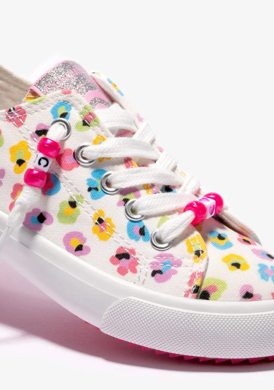 Cheap Zapatillas Flores Lona Blanco Zapatillas