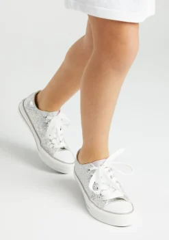 Shop Zapatillas Glitter Plata Zapatillas