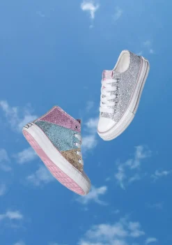 Shop Zapatillas Glitter Plata Zapatillas