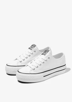 Hot Zapatillas Unisex Basic Lona Blanco B&W Zapatillas|Zapatillas