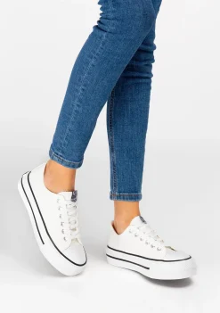 Hot Zapatillas Unisex Basic Lona Blanco B&W Zapatillas|Zapatillas