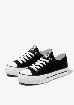 Store Zapatillas Unisex Basic Lona Negro B&W Zapatillas|Zapatillas