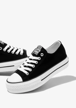 Store Zapatillas Unisex Basic Lona Negro B&W Zapatillas|Zapatillas