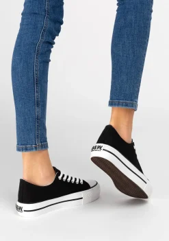 Store Zapatillas Unisex Basic Lona Negro B&W Zapatillas|Zapatillas