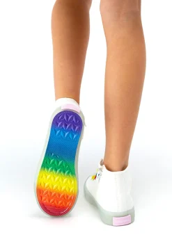 Flash Sale Zapatillas Unisex Cordones Con Luz Lona Blanco Zapatillas Con Luces|Zapatillas