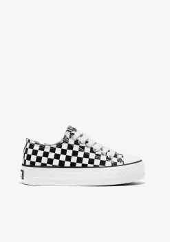 Shop Zapatillas Unisex Lona Negro Blanco B&W Zapatillas|Zapatillas