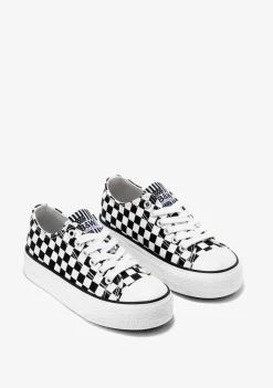 Shop Zapatillas Unisex Lona Negro Blanco B&W Zapatillas|Zapatillas